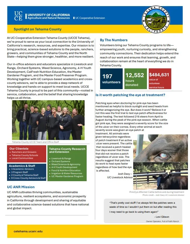 Tehama County Spotlight Page 1.