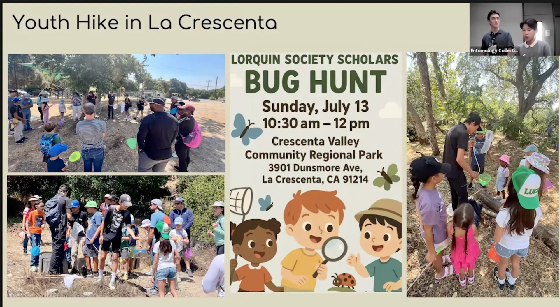 A slide presentation on a Bug Hunt