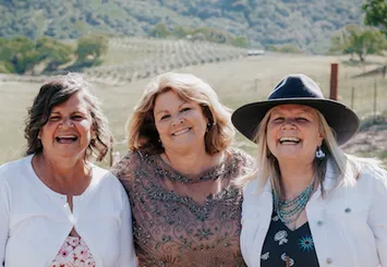 The Calhoun sisters on the ranch, Nancy, Merry and Susie.