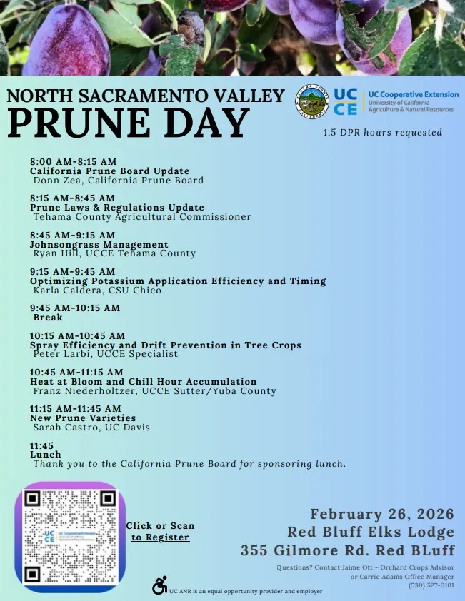 Prune Day Agenda