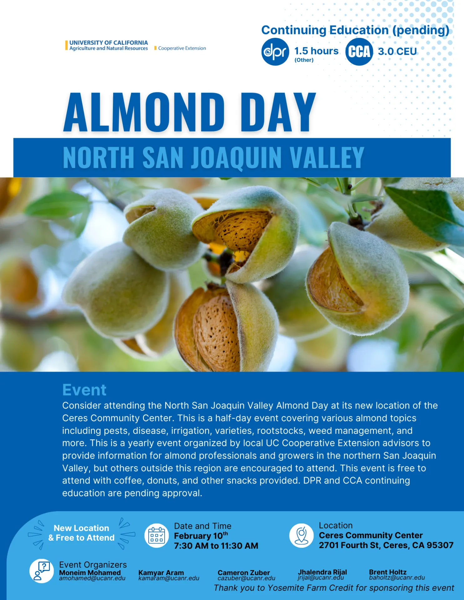 Flyer for north san joaquin valley almond day page 1