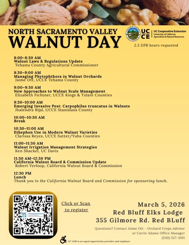 Walnut Day agenda