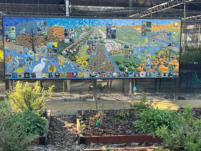 The latest mural behind the Plant Nursery of the UC Davis Arboretum and Public Garden..
