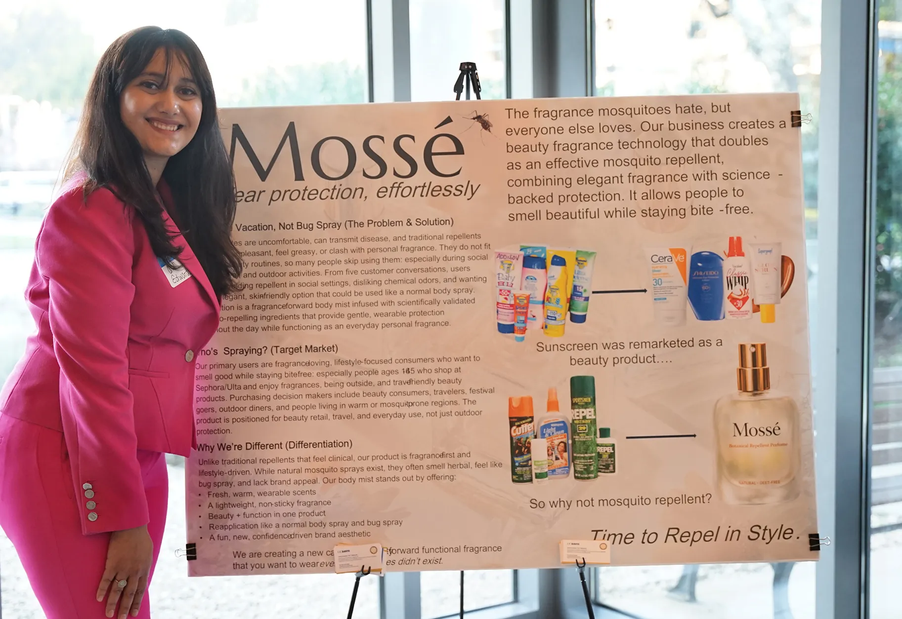 UC Davis doctoral candidate Carla-Cristina “CC” Edwards with her Mossé project. 
