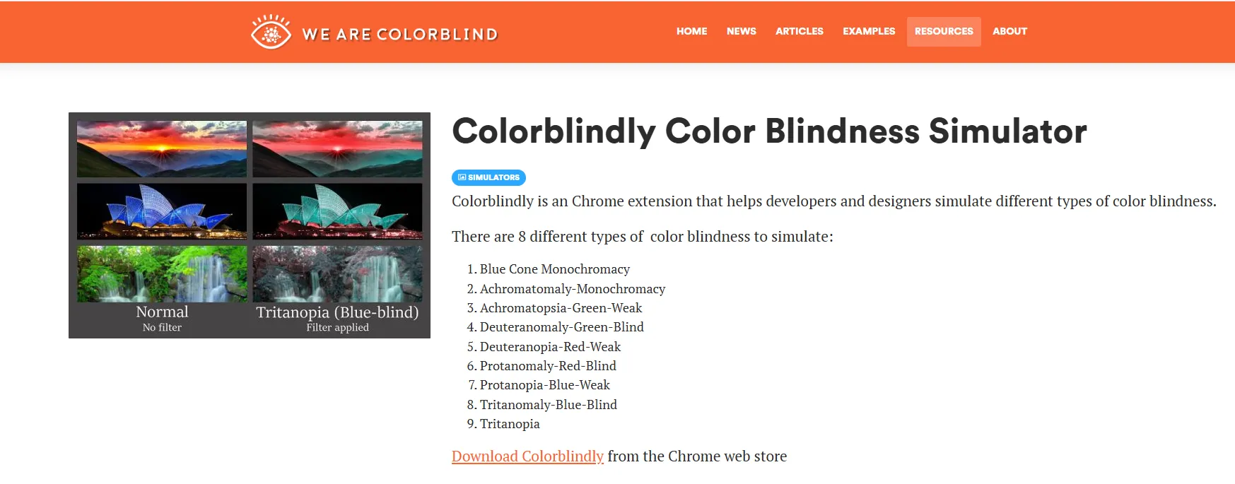Color Blindly Simulator Webpage