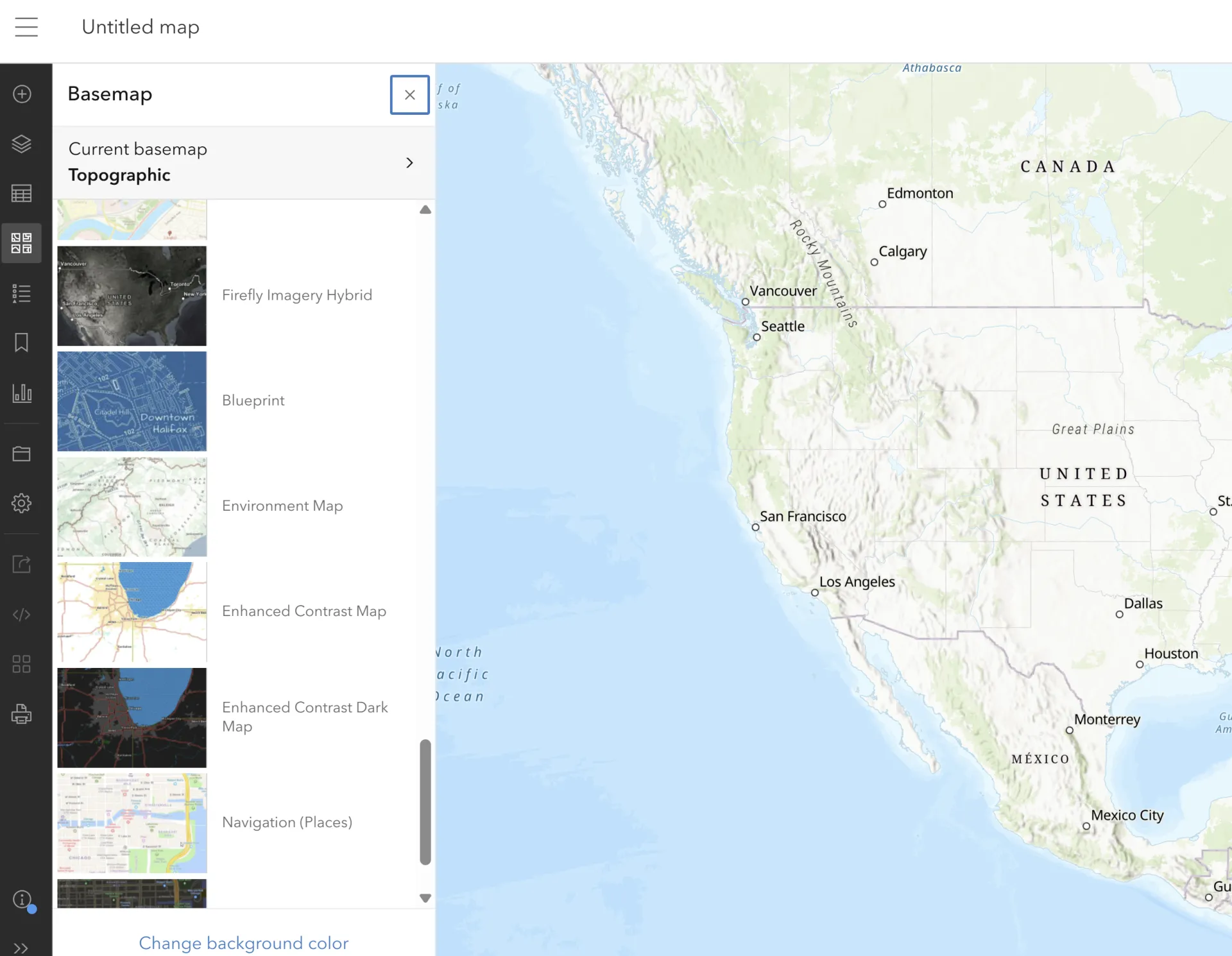 Enhanced Contrast Basemaps available in Map Viewer. 