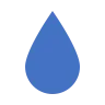 Logotipo digital de una gotita de agua azul
