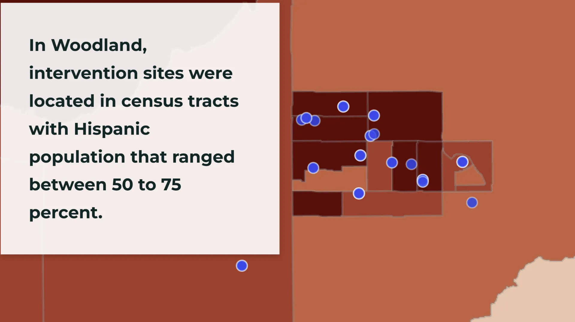 Side panel in a StoryMap describing the content of the web map. 