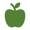 Logotipo digital de una manzana verde