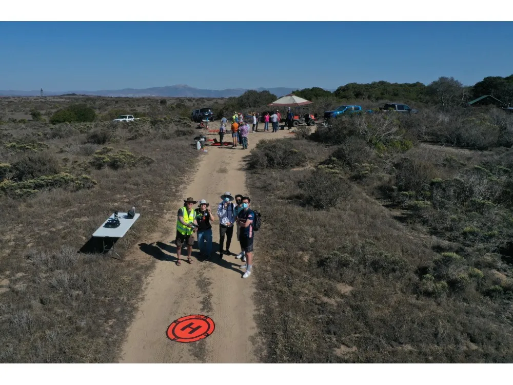 DroneCamp 2021 aerial photo of flight practice area