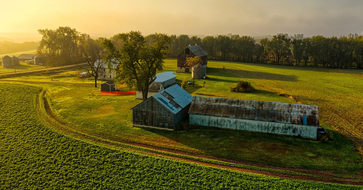 barn aerial view