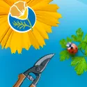 flower, clippers, ladybug on parsely