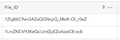 Text field with file id values