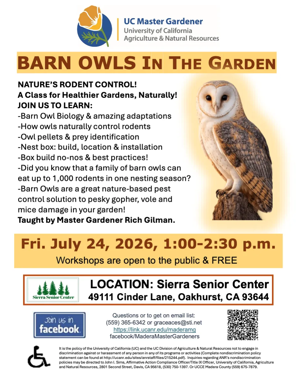 Owls In the Garden July 24, 2026 Oakhurst.png
