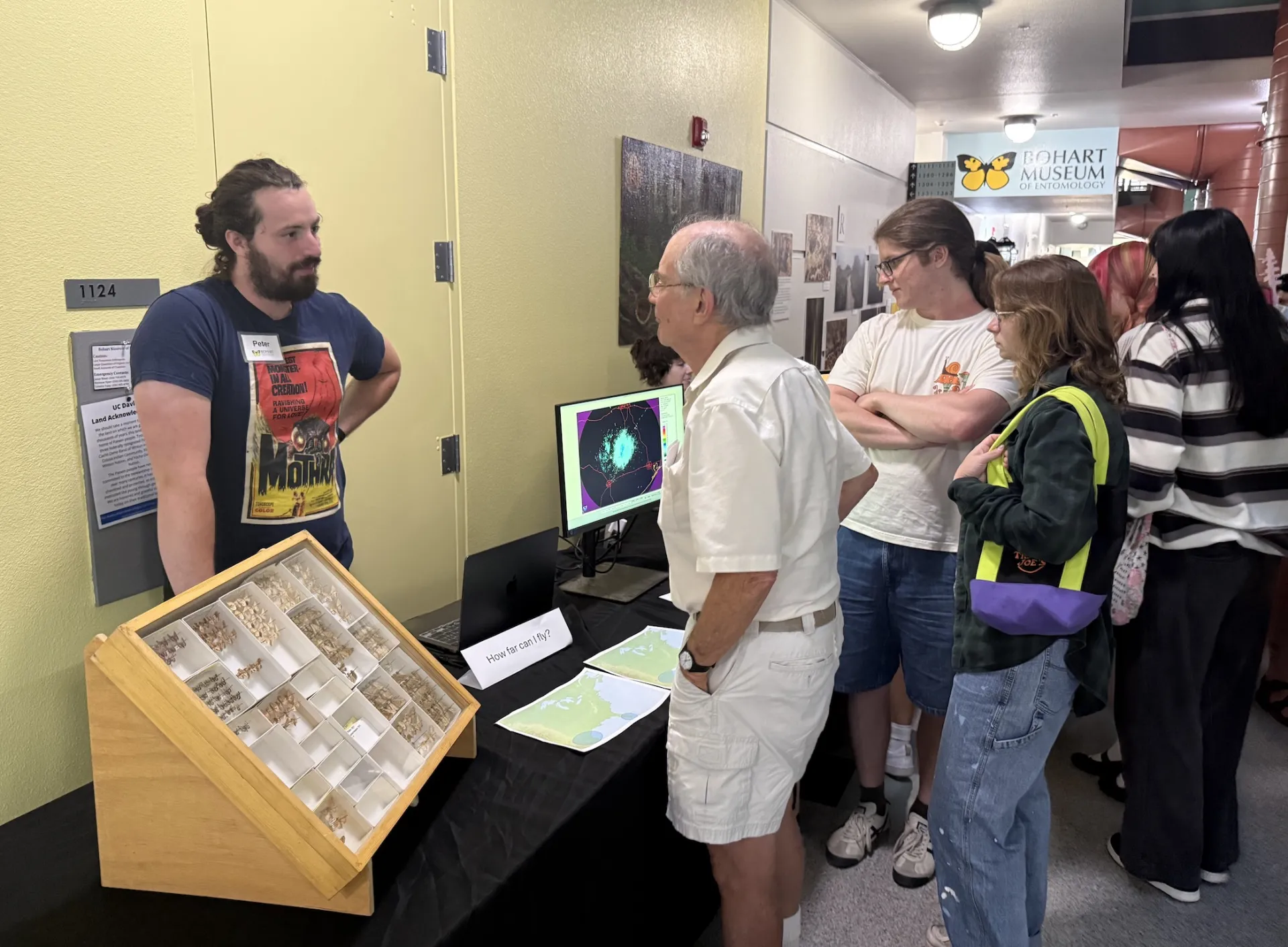 UC Davis doctoral student Peter Coggan talking about moth migration.