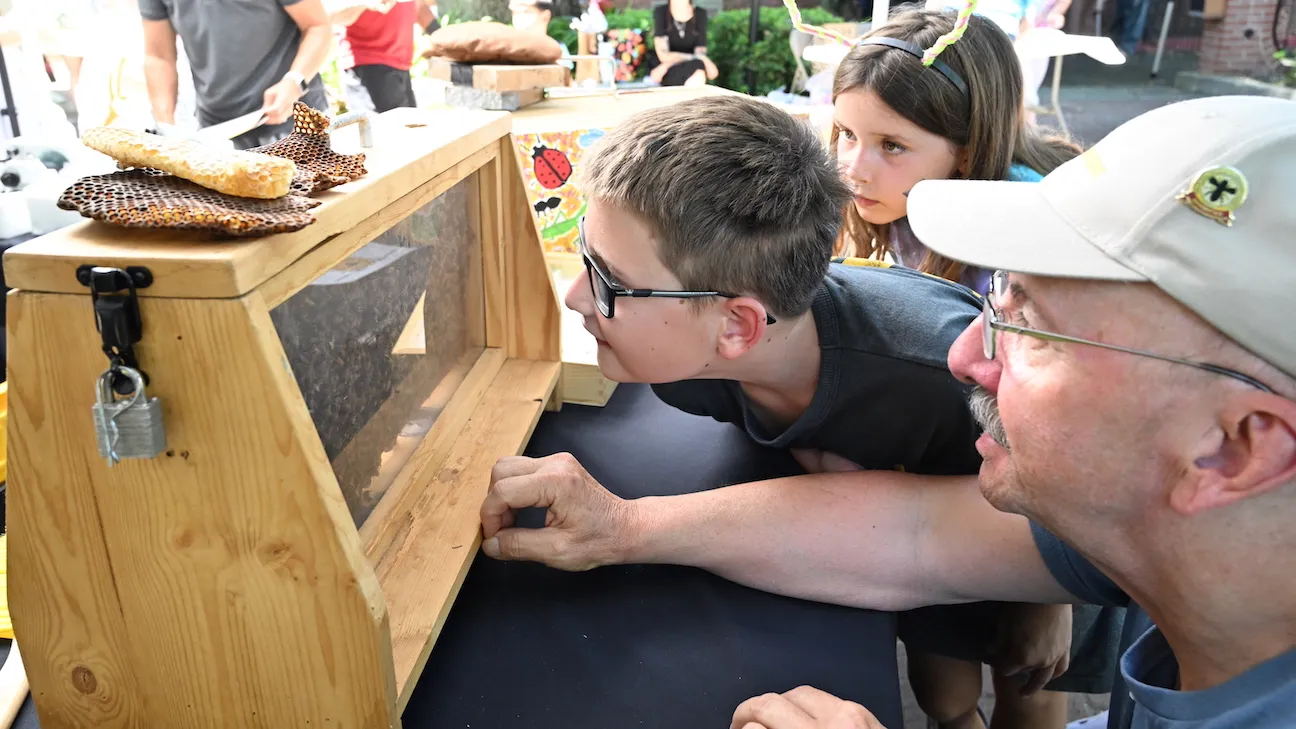 Master Beekeeper Rick Moehrke of Vacaville answering questions about bees.