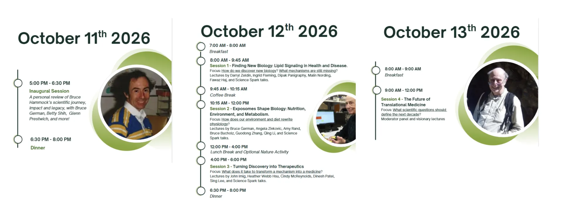 The program for the three-day inaugural Bruce Hammock Symposium as it appears on the EicOsis website at https://www.eicosis.com/bhsymposium/.