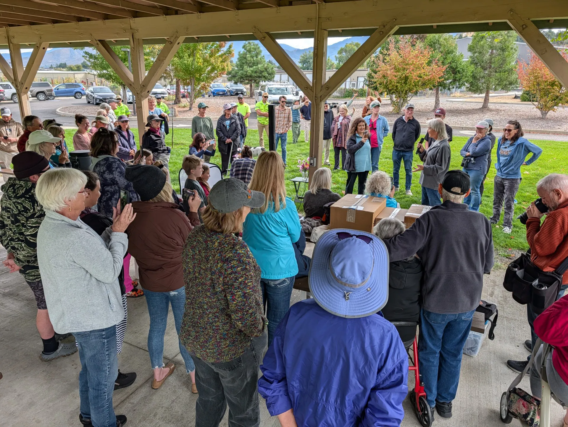 Professor David James of Washington State University speaking at the Phoenix release.