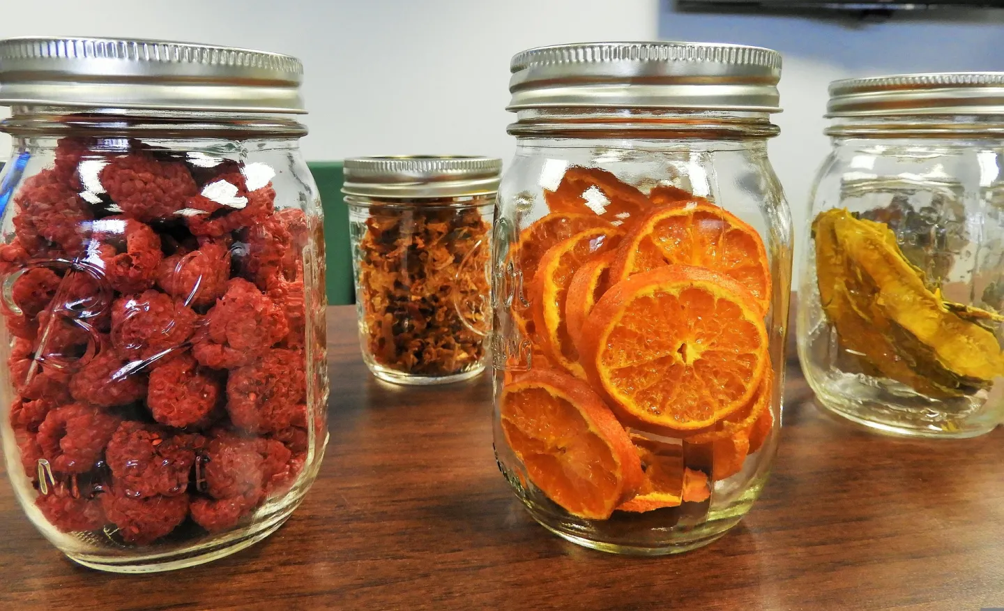 Jars of Dehydrated Fruits