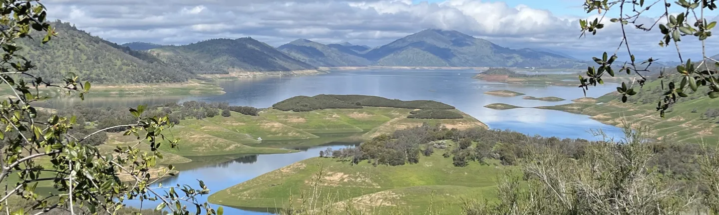 Landscape with New Melones Lake in Spring