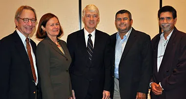 Roger Beachy presented the award at the Association of Public and Land-grant Universities meeting, Nov. 14 to academics from the Small Farm Program.