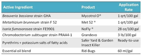 Treatments and rates