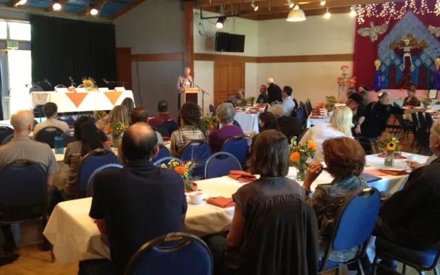 Warren Weber delivering keynote address