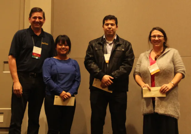 2016 CWSS student poster winners (from left to right): Scott Oneto, Pahoua Yang, Caio Brunharo, Whitney Brim-DeForest