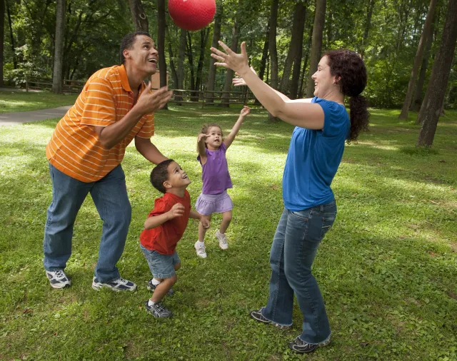 Playing ball is fun and helps develop motor skills (USDA photo gallery)