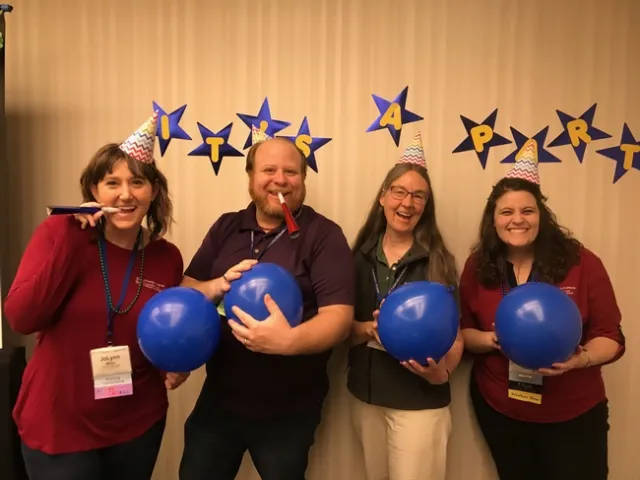 Missing from photo are Sue Manglallan and Kali Trzesniewski.