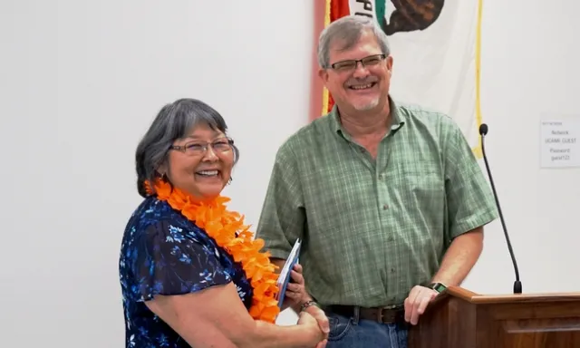 With 19 years of service, Lorraine Holm, financial services assistant/team leader, Business Operations Center