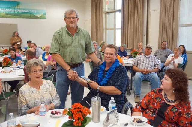 With 17 years of service, Bob Ray, superintendent of the physical plant