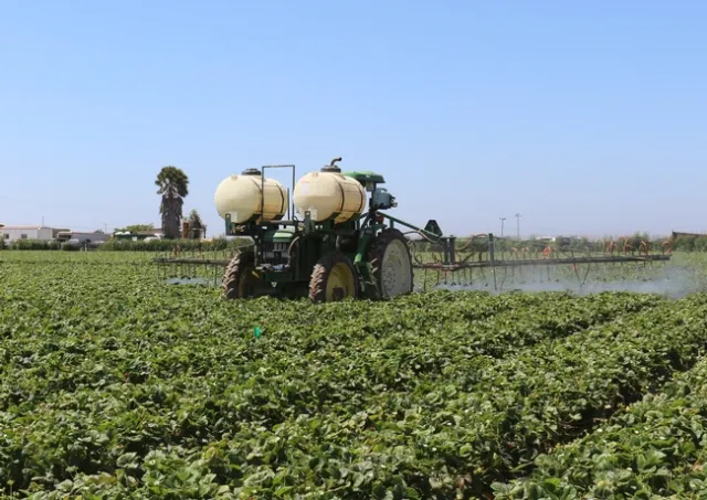 Spraying in the field