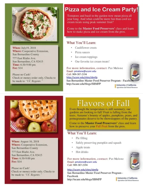 2018 July and Augus classes