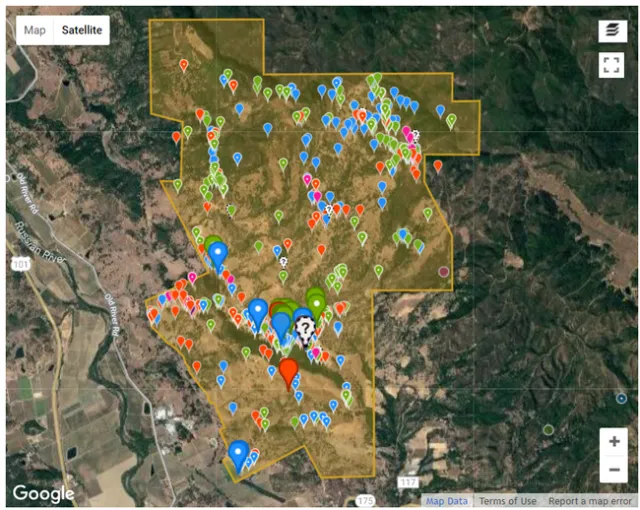 The UCANR Hopland Research & Extension Center's 5500 acre iNaturalist project boasts 1075 observations of of 498 species.