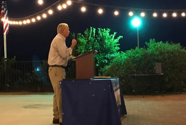 David Ramos, who began his UC career in Sutter County in 1959, recalled that cling peaches was once the county's top crop, not walnuts. Photo by Luke Milliron