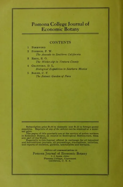 Pomona contents 1911