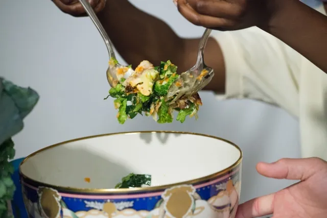 Always serve salad at holiday parties to help guests make healthful choices.