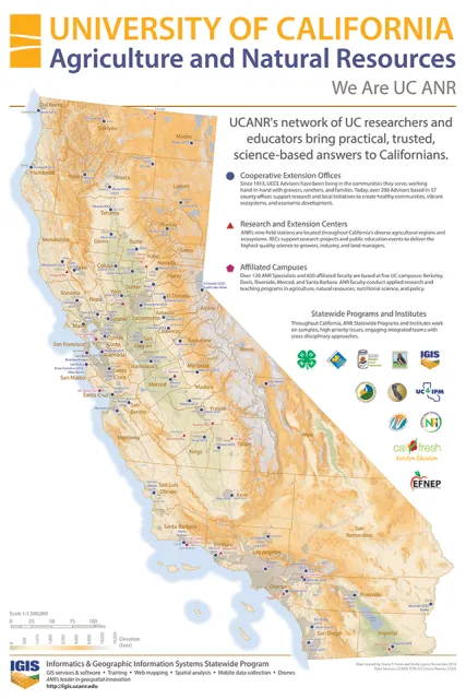 UCANR Map, December 2018