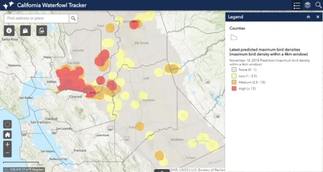 CA Waterfowl Tracker webapp
