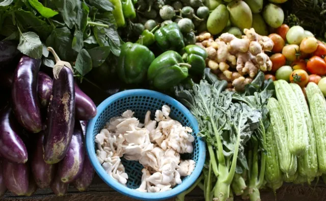 rainbow assortment of fruits and vegetables