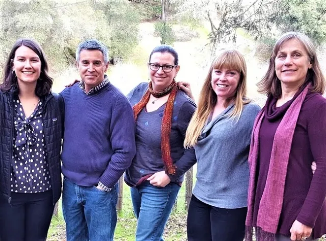 CalNat Team, L-R: Sarah Angulo, Greg Ira, Sabrina Drill, Brook Gamble, Adina Merenlender. Missing: Eliot Freutel and Sarah-Mae Nelson.