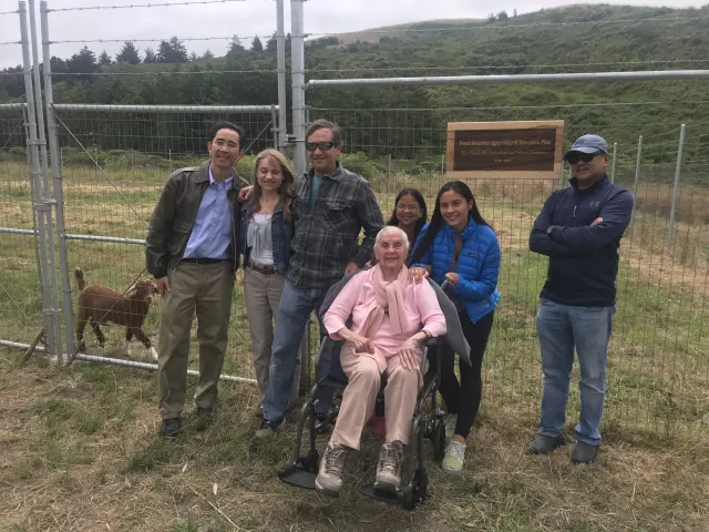 Hank Sciaroni's family, including his wife, children and grandchildren, were in attendance for the commemoration ceremony.