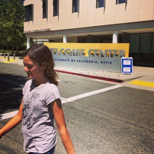 Walking around Davis after getting into town. The campus was beautiful and huge.