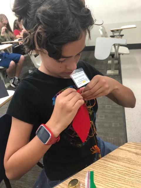 Making pouches and working on my hand sewing.