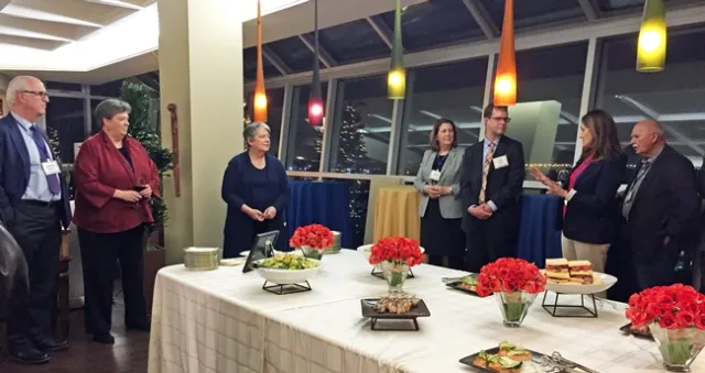 Luawanna Hallstrom thanked Napolitano for her service and asked about the search for her successor.