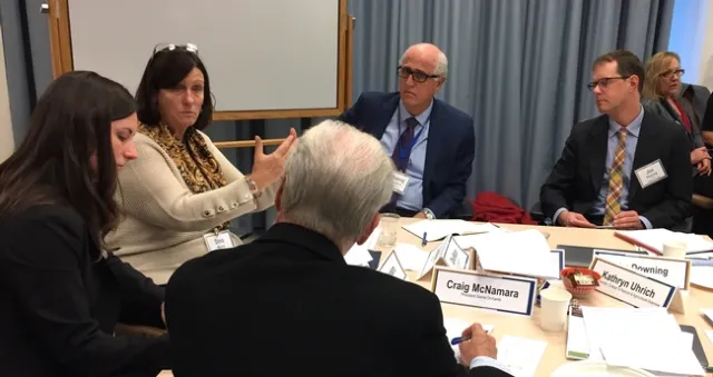 Humboldt County rancher Dina Moore speaks during the breakout session about the future role of PAC members.