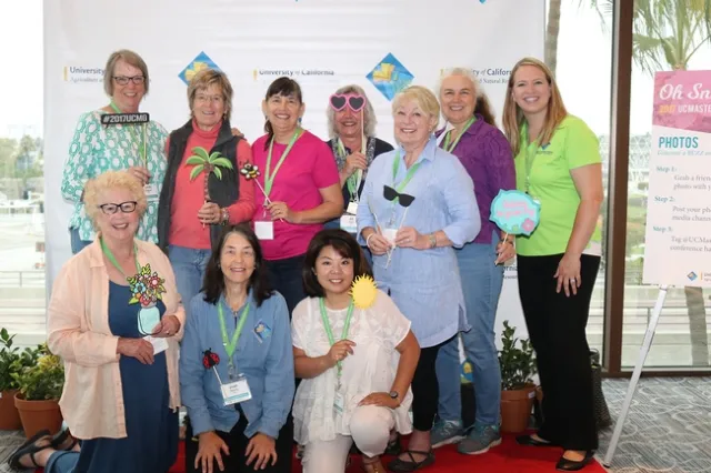 UC Master Gardener volunteers posing for a group photo at the 2017 conference in Long Beach, CA.