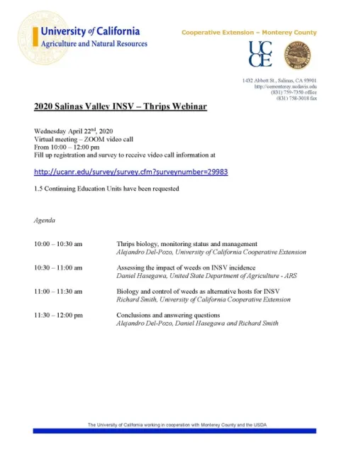 2020 INSV Thrips Seminar AGENDA v4