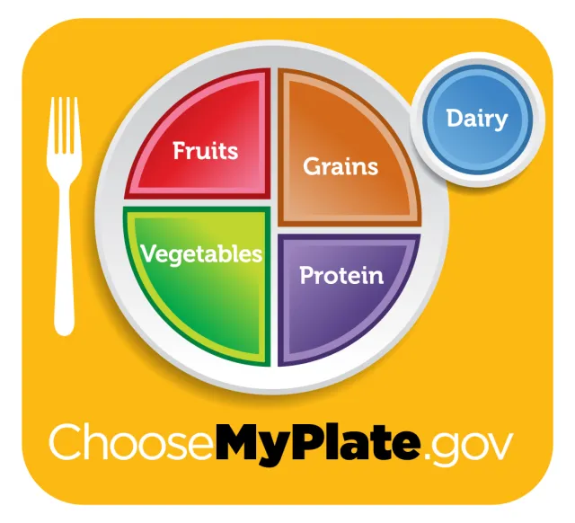 ChooseMyPlate for a healthy eating pattern graphc:USDA